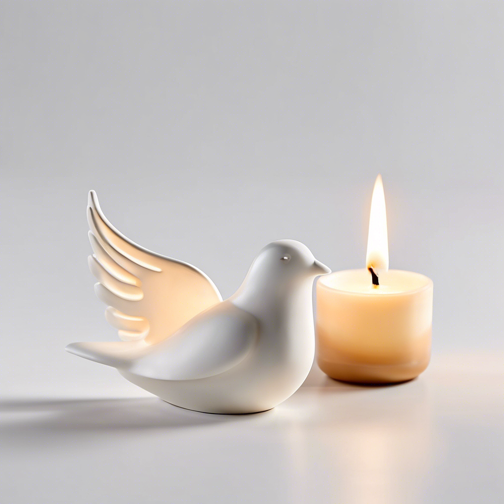 Peace Dove Candle Holder